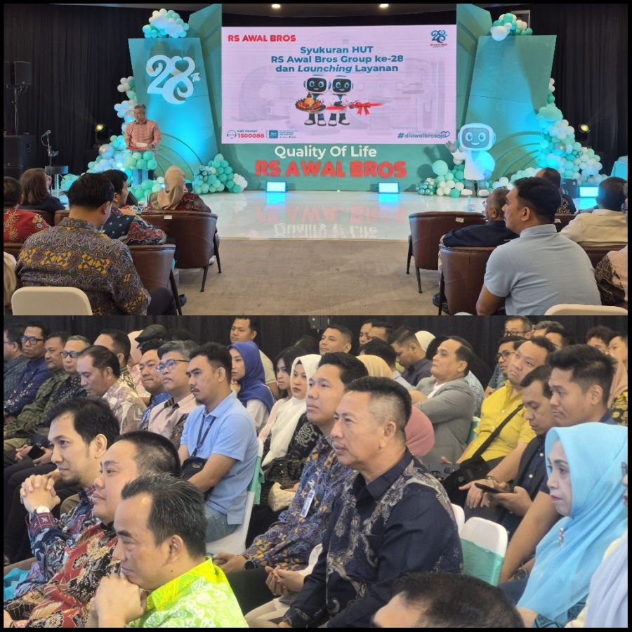 Wakili Dandim, Danramil 02/Kota Hadiri HUT ke-28 RS Awal Bros Group