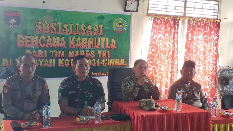 Waspada Karhutla, Danramil 12/BTK dampingi Tim Mabes TNI Sosialisasikan Bahaya Karhutla