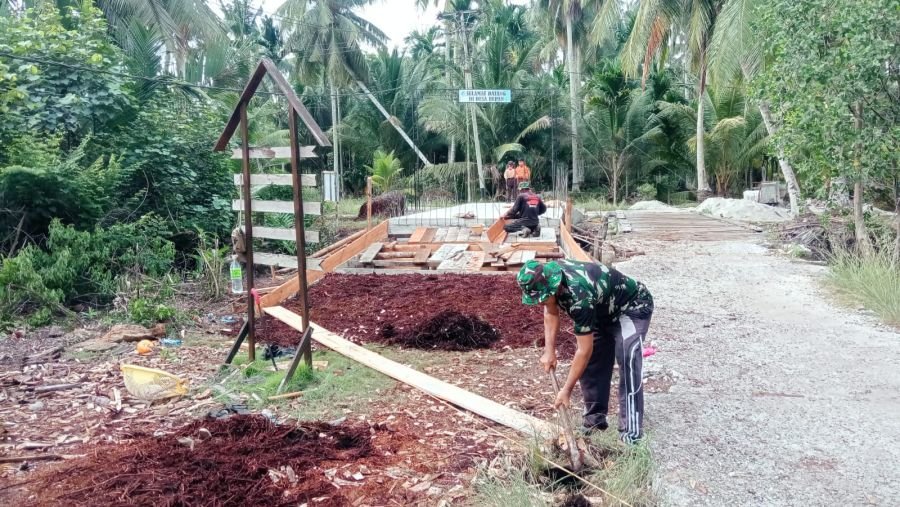 Wujudkan Kemanunggalan TNI-Rakyat, Pembangunan Jembatan Perintis Garuda di Meranti Terus Dikebut