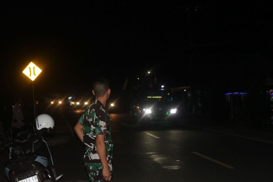 Yonif TP 849/Beladau Sakti Laksanakan Patroli PAM Keamanan Hari Raya Idul adha 1447 H