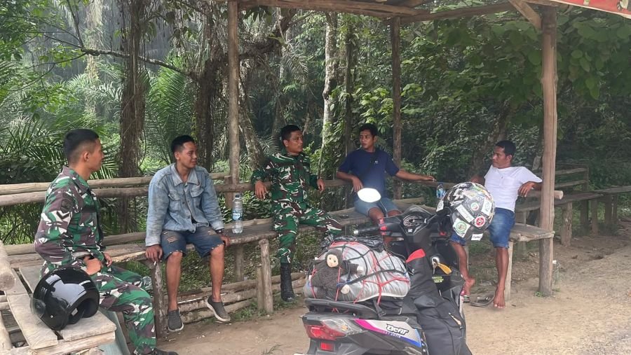 Yonif TP 850/SC Ajak Warga Peranap Cegah Kebakaran Hutan dan Lahan