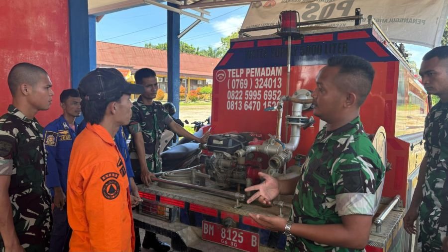 Yonif TP 850/SC Bangun Sinergi dengan BPBD dan Damkar