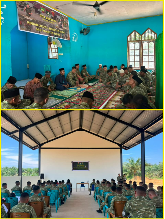 Yonif TP 850/SC Gelar Doa Bersama Peringati HUT Ke-1 Kodam XIX