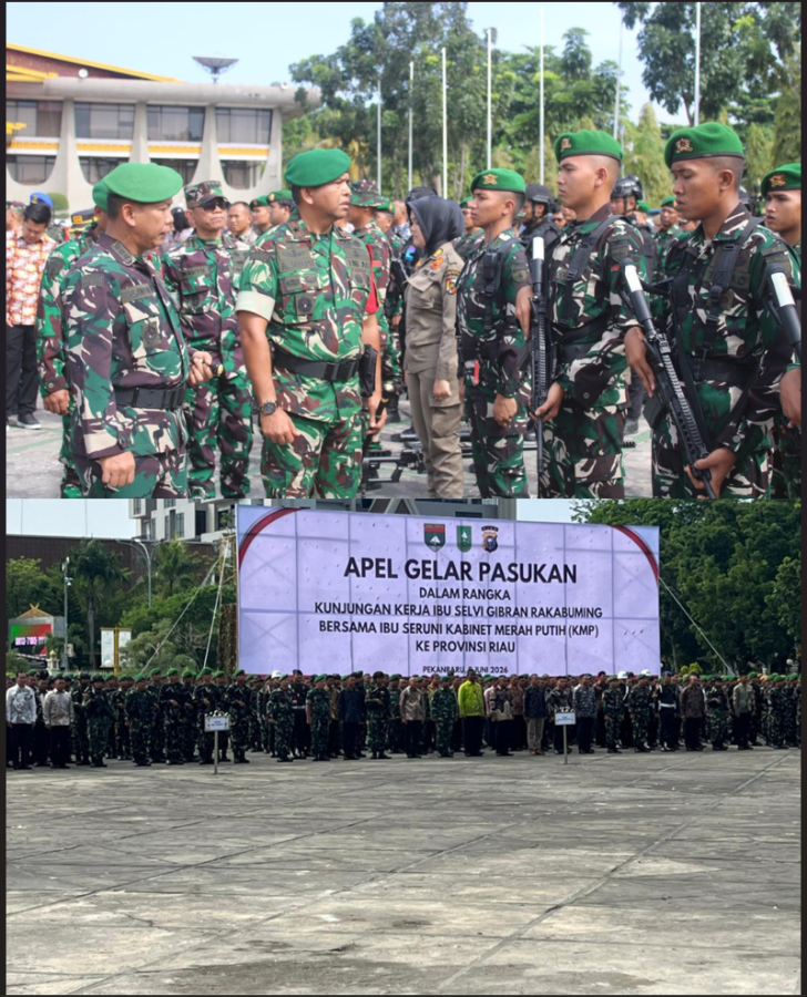 YONIF TP 898/PC IKUT APEL GELAR PASUKAN PENGAMANAN VVIP RI-4 DI PROVINSI RIAU