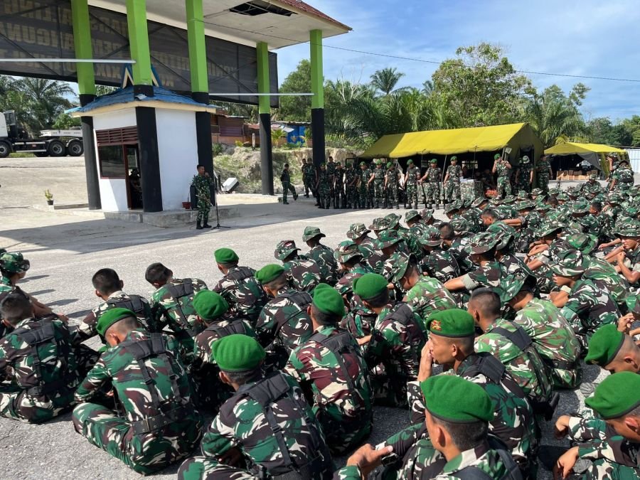 Yonif TP 952\IB Melakukan Materi Serah Terima Jaga Satri Yang Terbaru Se Jajaran BrigifTP 89