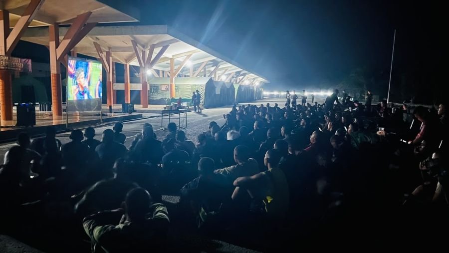 Yonif TP 952/IB Nobar Final Piala Dunia, Spanyol Raih Gelar Juara