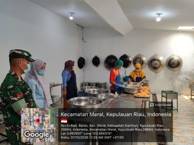 Babinsa Baran Barat Cek Dapur SPPG, Pastikan Makanan Pelajar Aman