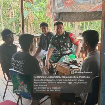 Babinsa Lingga Ajak Warga Limbung Rutin Gotong Royong Jaga Kebersihan
