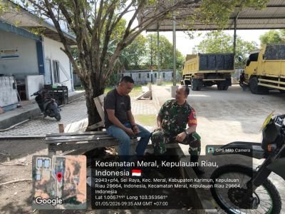 Babinsa Ingatkan Sopir Truk, Keselamatan Jadi Prioritas Utama