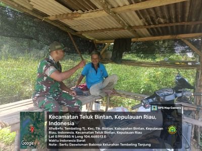 Babinsa Kelurahan Tembeling Tanjung Sambangi Petani Sayur, Dorong Sistem Tumpang Sari.