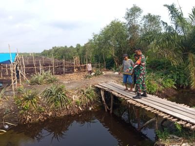 Babinsa Koramil 01/Dumai Gencarkan Patroli Karhutla dan Edukasi Banjir, Dukung Ketahanan Pangan Warg