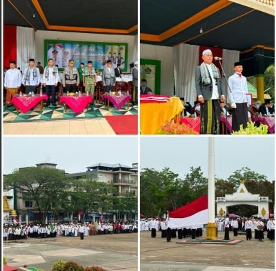 Babinsa Koramil 01/Tembilahan Serma Nuryadi Hadiri Upacara Hari Santri Nasional 2026