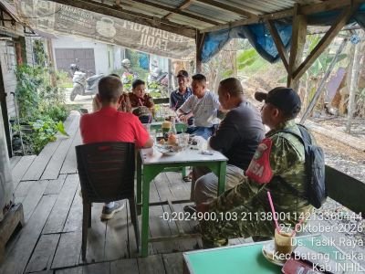 Babinsa Koramil 12/Batang Tuaka Ajak Warga Tasik Raya Jaga Keamanan dan Kebersihan Kampung