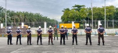 Babinsa Latih PBB kepada Security PT KPN untuk Tingkatkan Kedisiplinan & Kesiapsiagaan