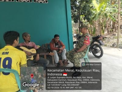 Babinsa Parit Benut Rangkul Pemuda, Tekankan Kamtibmas dan Bahaya Kenakalan Remaja