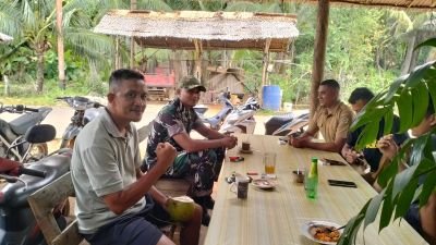 Babinsa Sebele Perkuat Komunikasi dengan Aparat Desa dan Kecamatan