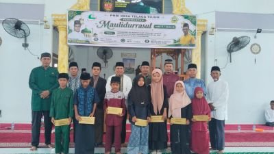 Babinsa Telaga Tujuh Hadiri Maulid Nabi, Perkuat Kedekatan dengan Warga