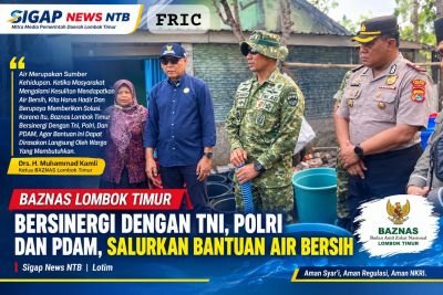 BAZNAS, TNI, Polri dan PDAM Salurkan Air Bersih untuk 250 KK Terdampak Kekeringan di Suela