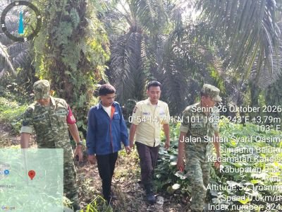 Cegah Kebakaran Hutan dan Lahan, Babinsa Kandis Perketat Patroli