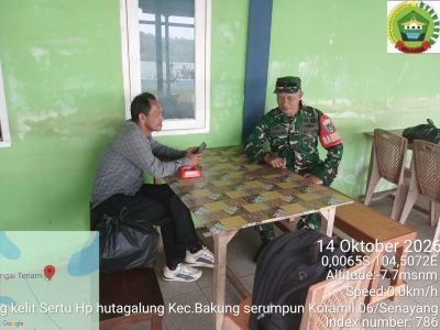 Babinsa Senayang Ajak Warga Aktifkan Pos Kamling Cegah Narkoba dan Pencurian