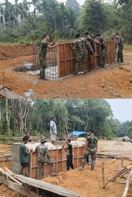 Jembatan Gantung Talang Perigi Dikebut,  Mobilitas Warga Segera Terbantu