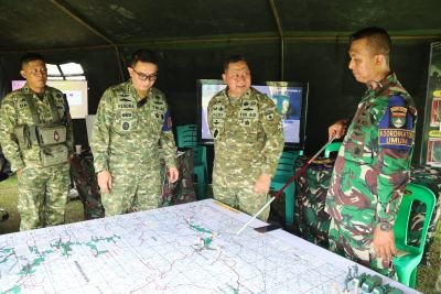 Kasdam XIX/Tuanku Tambusai Tinjau Kesiapan Pratugas Yonif 132/BS di Kampar