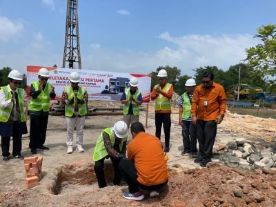 Kodim 0317/TBK Hadiri Peletakan Batu Pertama Revitalisasi Kantor BPS Karimun