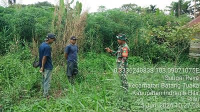 Patroli Tapal Batas Koramil 12 Batang Tuaka, Titik Api dan Asap Nihil