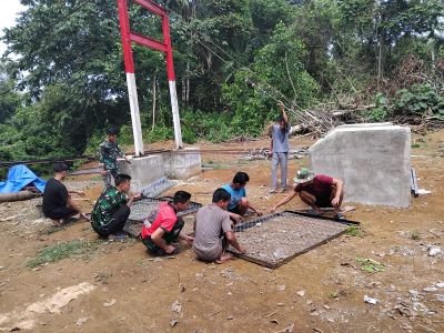Perkuat Keamanan Jembatan, Pemasangan Pagar Besi di Talang Perigi Berlanjut