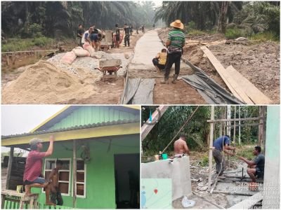 Progres Aman dan Terkendali, TMMD ke-130 Kodim 0314/Inhil di Desa Kuala Lemang Terus Berlanjut