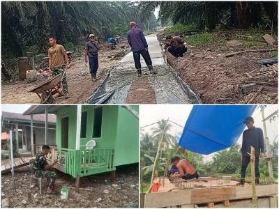 Progres TMMD ke-130 Kodim Inhil di Kuala Lemang Makin Maju, Rehab RTLH dan MCK Hampir Rampung