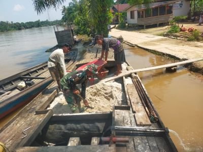 SEMANGAT GOTONG ROYONG TAK SURUT, PEMBANGUNAN JEMBATAN GARUDA TERUS BERLANJUT