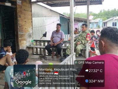 Serda L.P Gultom Sosialisasikan Bahaya Narkoba dan Zat Adiktif Kepada Warga Desa Mantang Besar.
