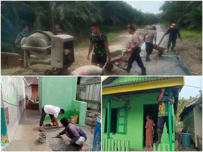 TMMD ke-130 Kodim Inhil Bangun Desa Kuala Lemang, Jalan Semenisasi dan RTLH Capai Hasil Memuaskan