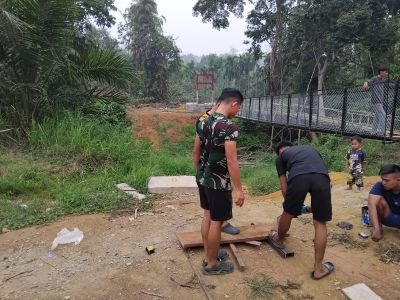 Wujudkan Akses yang Lebih Baik, Pembangunan Jembatan Gantung Talang Perigi Terus Dikebut