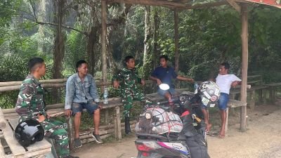 Yonif TP 850/SC Ajak Warga Peranap Cegah Kebakaran Hutan dan Lahan